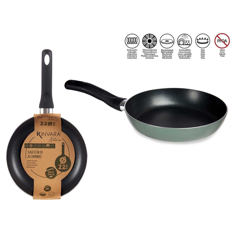 FRIGIDEIRA DE ALUMINIO 22CM VERDE 