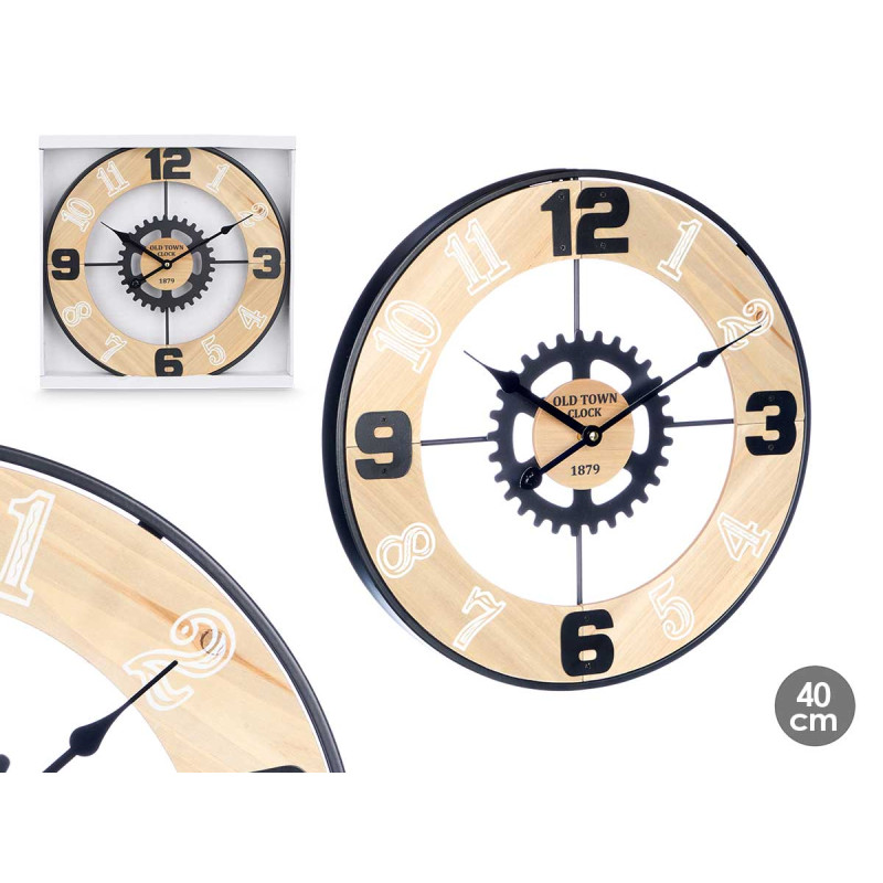 OROLOGIO PARETE INGRANAGGIO MTALLO 40CM