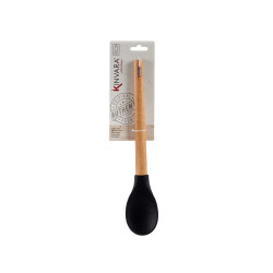 CUCHARA SILICONA MANGO MADERA DE HAYA 30CM