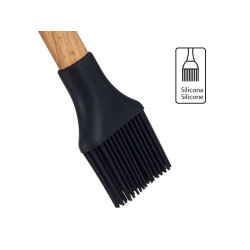 PENNELLO CUCINA SILICONE MANICO LEGNO FAGGIO 28CM