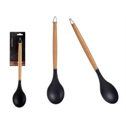 MESTOLO NYLON MANICO DI LEGNO IN FAGGIO