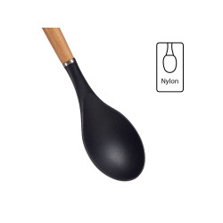 MESTOLO NYLON MANICO DI LEGNO IN FAGGIO
