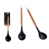 CUCCHIAIO NYLON MANICO DI LEGNO IN FAGGIO 32,5CM
