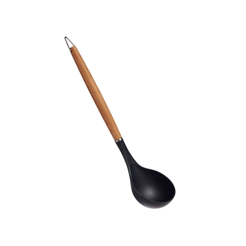 CUCCHIAIO NYLON MANICO DI LEGNO IN FAGGIO 32,5CM
