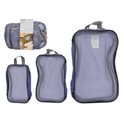 CONJ 3 BOLSAS VIAGEM 3 COR MIX