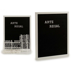 PANNEAU NOIR CADRE ET LETTRES BLANC 144
