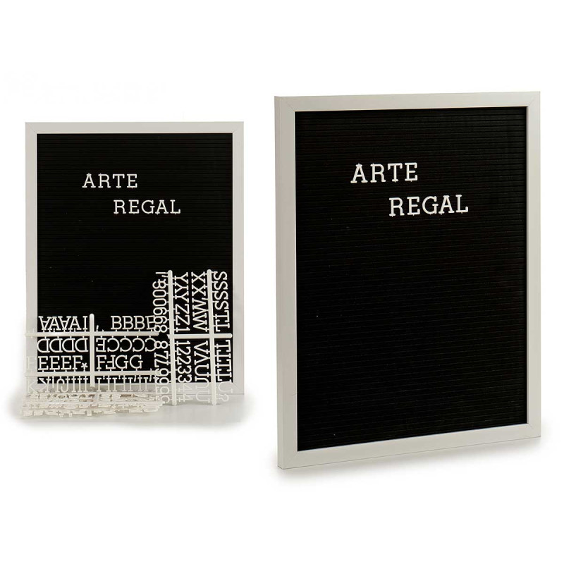 BLACKBOARD WHITE FRAME AND LETTERS 144