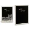 BLACKBOARD WHITE FRAME AND LETTERS 144