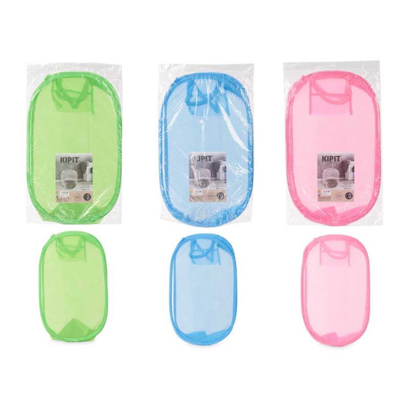 LAUNDRY BASKET ASSORT 3 BRIGHT COLORS