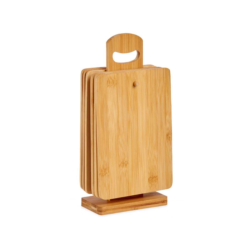 SET 6 TABLAS BAMBU CON SOPORTE