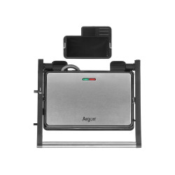 GRIL DE CONTACT DOUBLE EN ACIER NOIR 1000W MOYEN