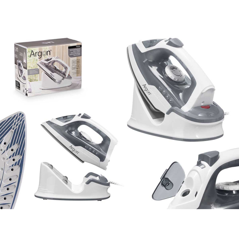 FERRO STIRO SENZA FILI BASE GRIGIO CERAMICA 1600W