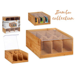 CAJA BAMBU 6 COMPARTIMENTOS 21,7CM