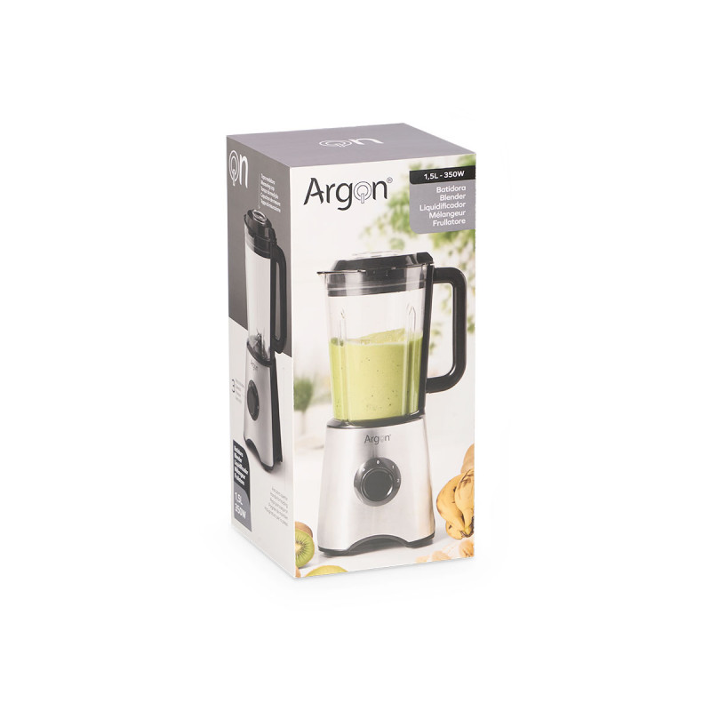 BATIDORA VASO ACERO NEGRA 1,5L 350W