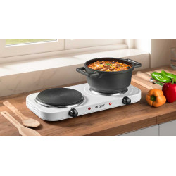 WHITE ELECTRIC DOUBLE OVEN 2500W