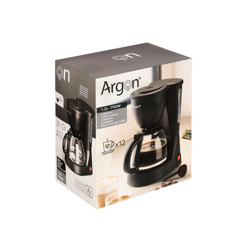 COFFE MAKER GLASS FILTER 12 CUPS 550W 1,2L