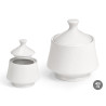 WHITE PORCELAIN SUGAR POT 400ML 