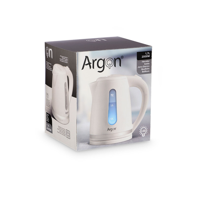 HERVIDOR AGUA BLANCO 2000W 1,7L