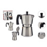 MOCA CAFFÈ ALLUMINIO 3 TAZZE CON MANIGLIA