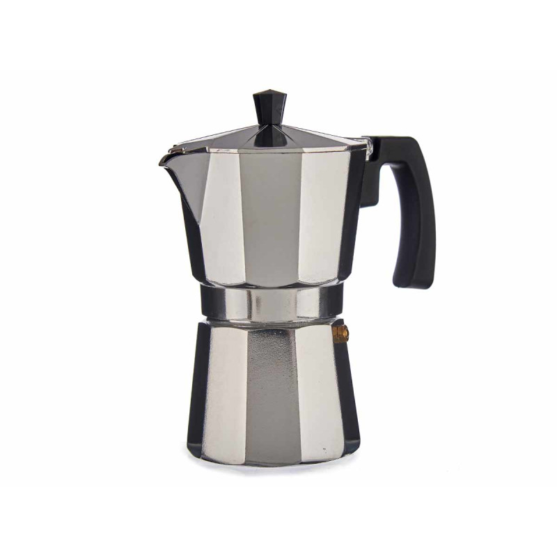 MOCA CAFFÈ ALLUMINIO 3 TAZZE CON MANIGLIA