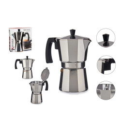 6 CUPS ALUMINIUM COFFEE MAKER WITH HANDLE 