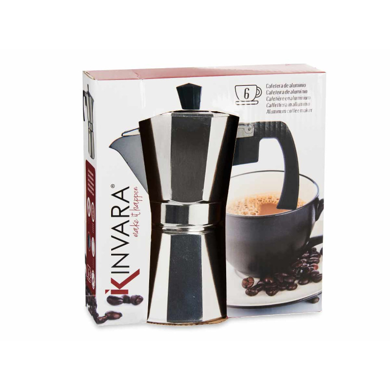 MOCA CAFFÈ ALLUMINIO 6 TAZZE CON MANIGLIA