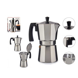 CAFETEIRA ALUMÍNIO 9 CHÁVENAS COM PEGA 