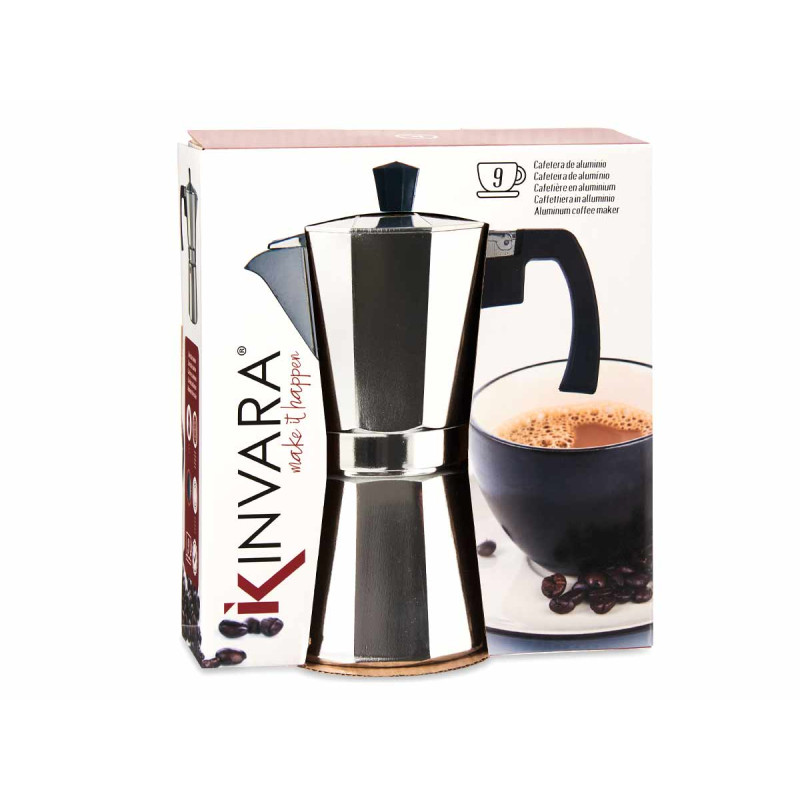MOCA CAFFÈ ALLUMINIO 9 TAZZE CON MANIGLIA