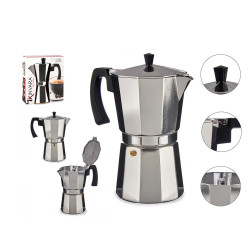 MOCA CAFFÈ ALLUMINIO 12 TAZZE CON MANIGLIA