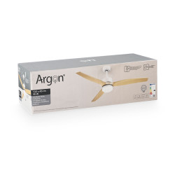 VENTILADOR TECHO LUZ 3 ASPAS EFECTO MADERA 40W