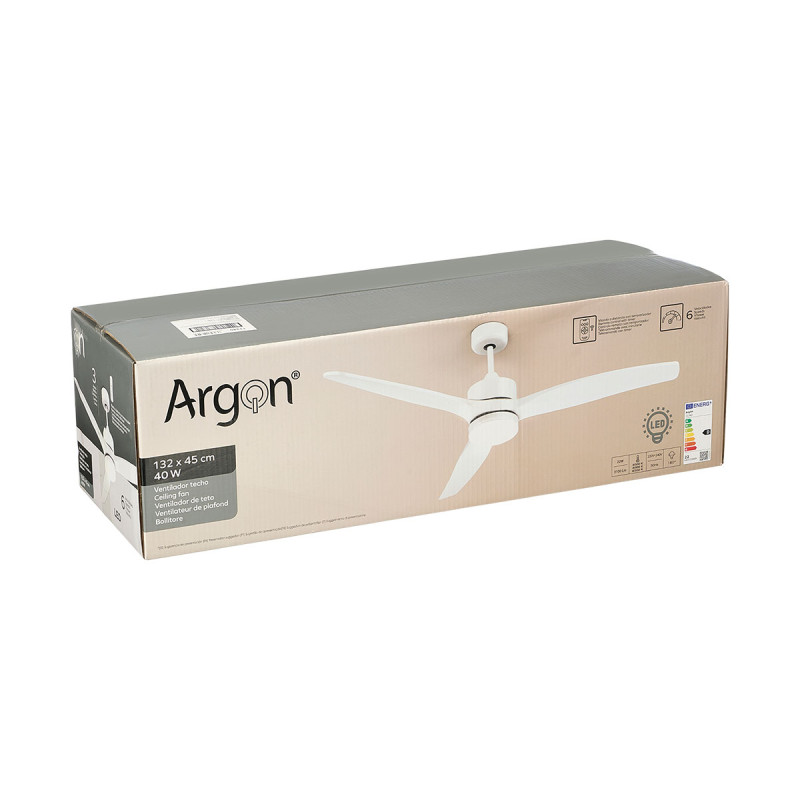 VENTILATEUR DE PLAFOND LUMIÈRE 3 PALES BLANC 40W