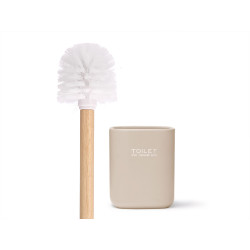 PORTE-BROSSE DE TOILETTE LISSE BEIGE