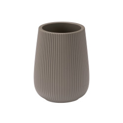 PORTE-BROSSE À DENTS RAYÉ BOMBÉ GRIS
