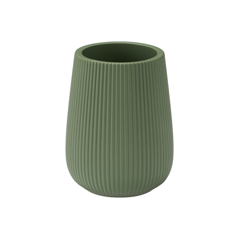 TOOTHBRUSH HOLDER PUFFED GREEN STRIPES