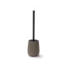 PUFFED STRIPES TOILET BRUSH GREY
