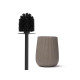 PORTE-BROSSE DE TOILETTE RAYÉ BOMBÉ GRIS