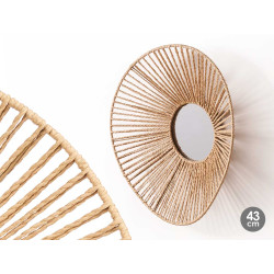 OVAL MIRROR FLARED ROPE 43CM
