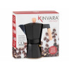 CAFETERA ALUMINIO 3 TAZAS NEGRA ASA MADERA