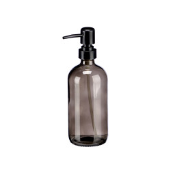 ROUND GREY GLASS DISPENSER 500ML