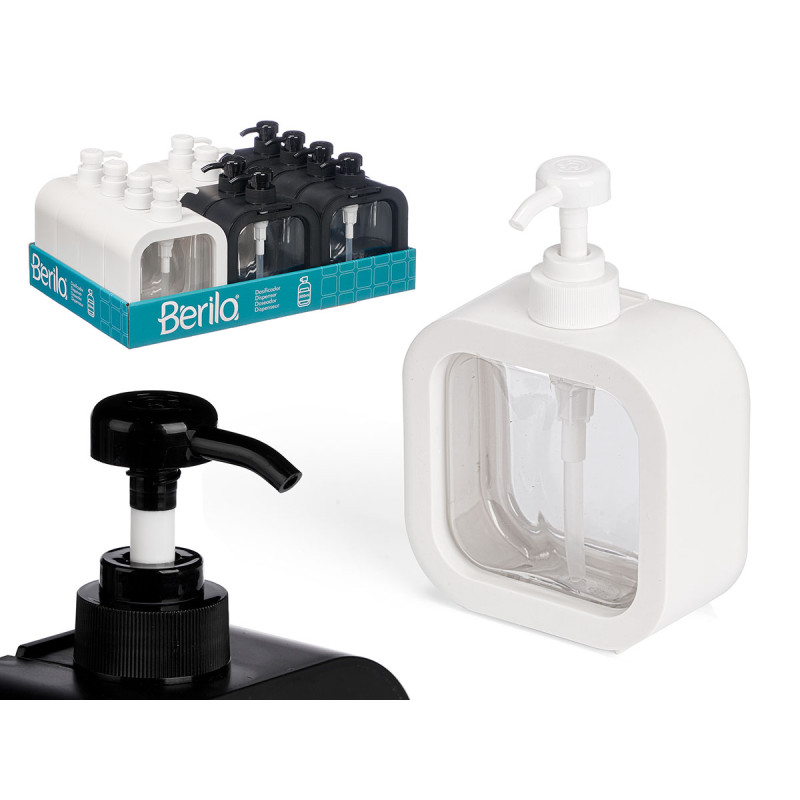 DISPENSER PLASTICA 500ML ASS BIANCO E NERO 