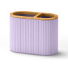 PORTACEPILLOS RAYAS DOBLE BAMBU LILA