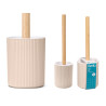 PORTE-BROSSE DE TOILETTE RAYURES BAMBOU BEIGE