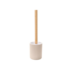PORTE-BROSSE DE TOILETTE RAYURES BAMBOU BEIGE