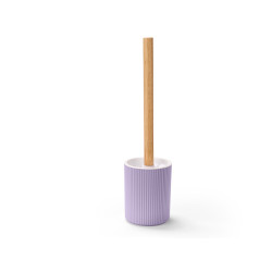 PORTE-BROSSE DE TOILETTE RAYURES BAMBOU LILAS