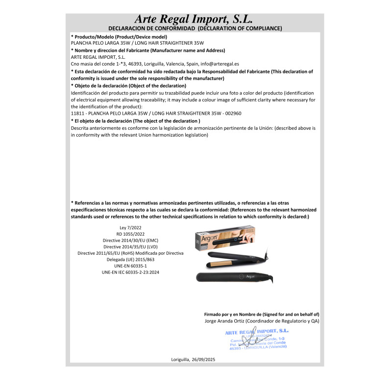 ALISADOR PARA CABELO 35W