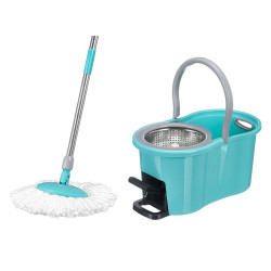 CUBO 12L ESCURRIDOR GIRATORIO FREGONA METAL PEDAL