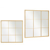 MIROIR FENETRE OR 90X90CM