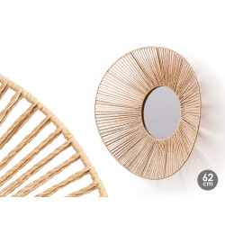 OVAL MIRROR FLARED ROPE 62CM