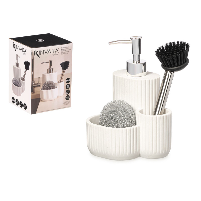 DISTRIBUTEUR CUISINE TAMPON A RECURER BROSSE BLANC