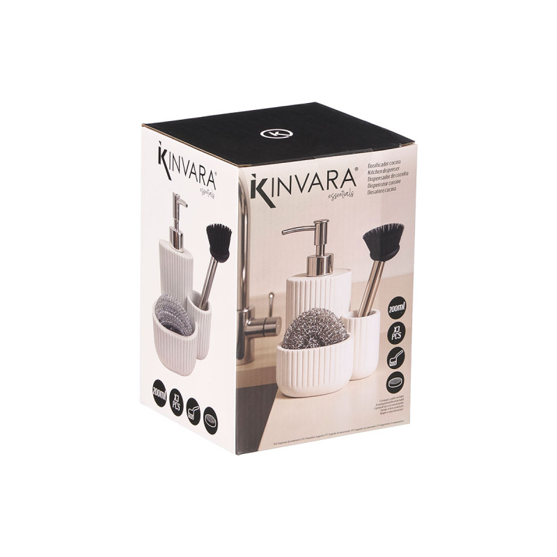 DISTRIBUTEUR CUISINE TAMPON A RECURER BROSSE BLANC